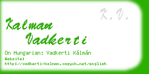 kalman vadkerti business card